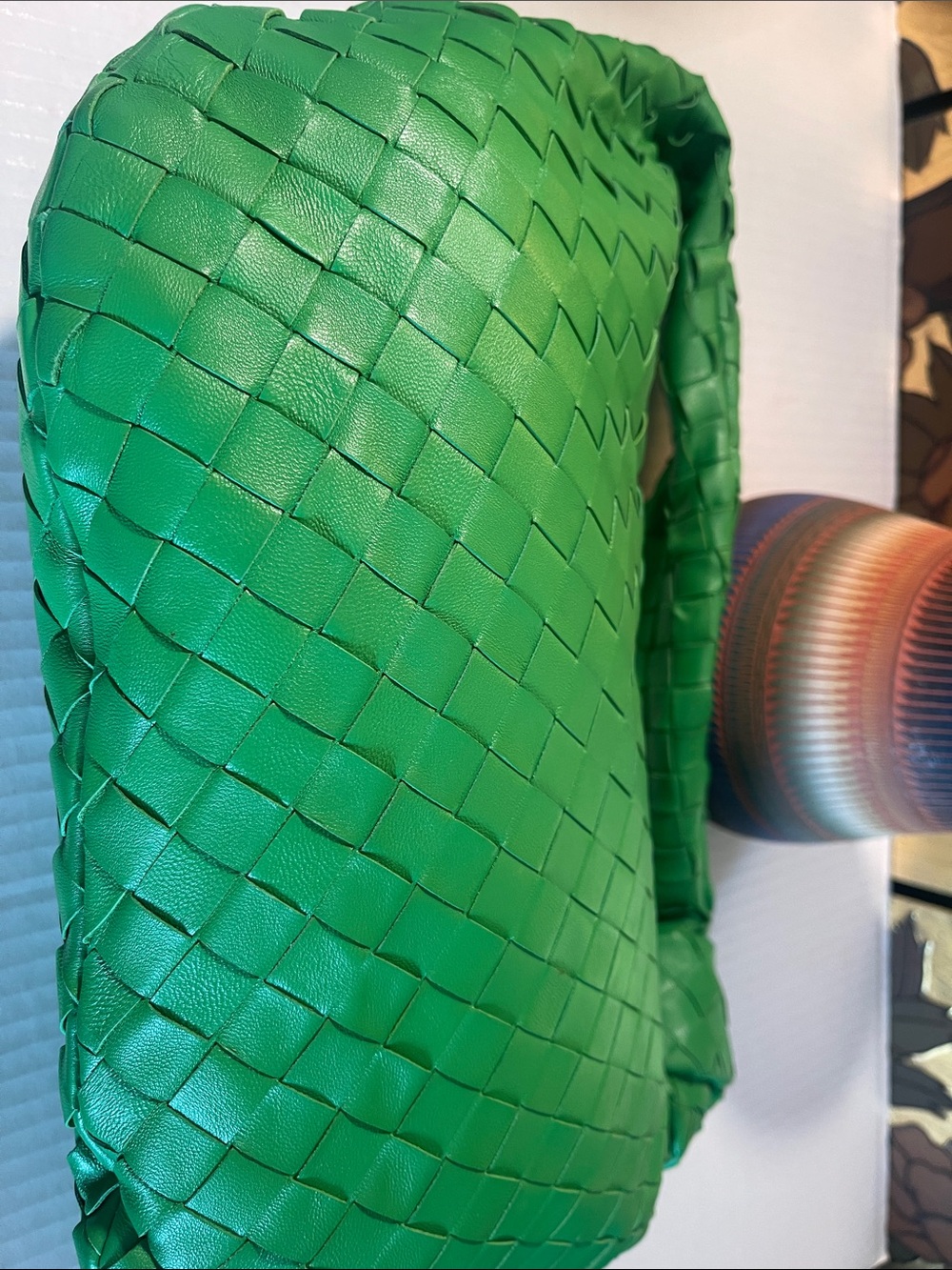 Bottega Veneta Green Intrecciato Knot Shoulder Bag - Picture 7 of 11